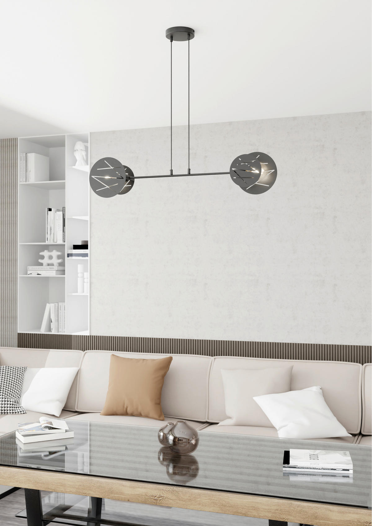 HÄNGELEUCHTE  89/14/120 cm    - Schwarz, Trend, Metall (89/14/120cm)