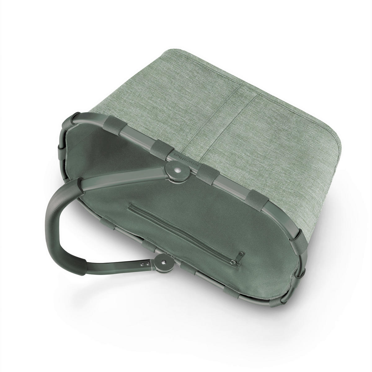 EINKAUFSKORB  - Jadegrün/Schwarz, Basics, Textil (49/29/28cm) - Reisenthel