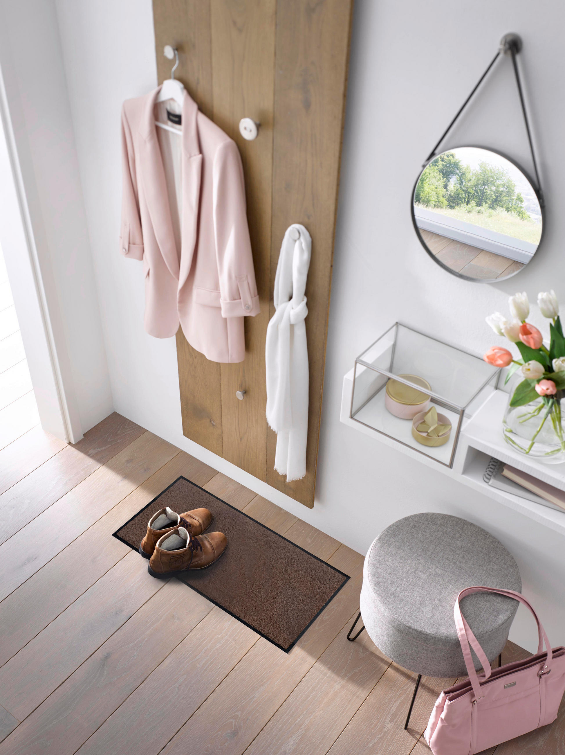 DVEŘNÍ ROHOŽKA, 35/75 cm, hnědá - hnědá, Konvenční, plast (35/75cm) - Esposa