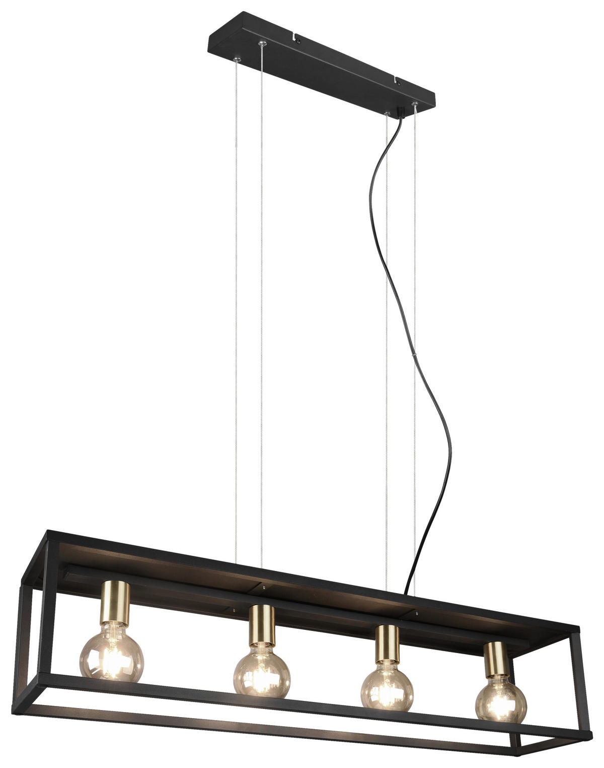 HÄNGELEUCHTE 100/20/150 cm  - Schwarz, Design, Metall (100/20/150cm)