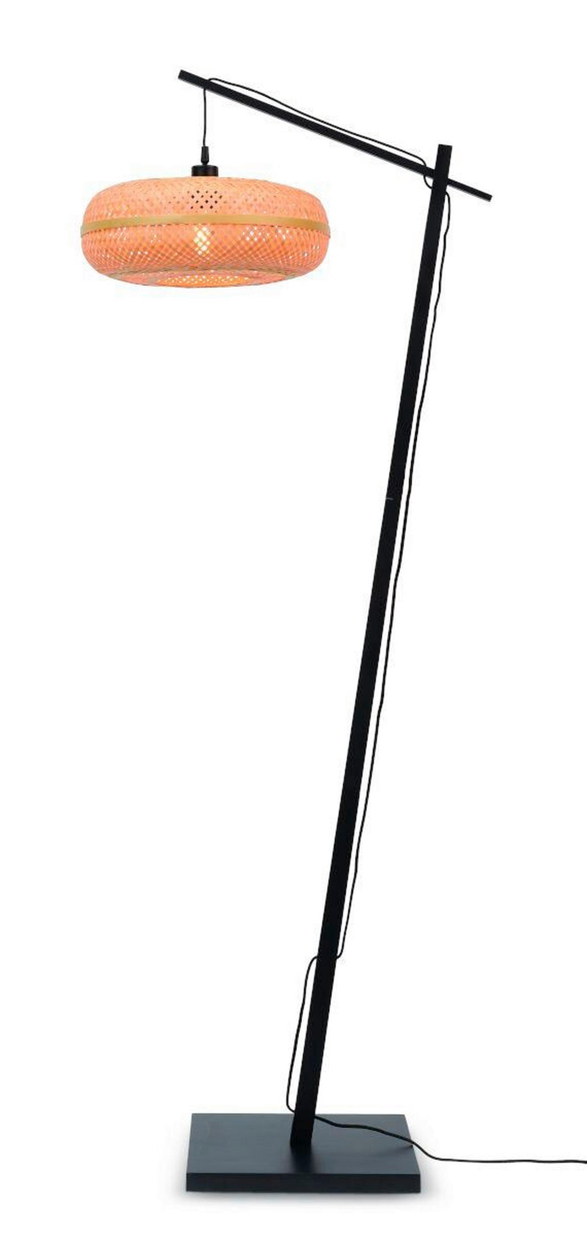 STEHLEUCHTE GOOD&MOJO  40/68/176 cm {item..attr('I-DIMENSION'),[ ]}{itemattr('O-DIMENSION'),[ ]} - Schwarz/Naturfarben, Trend (40/68/176cm) - Good & Mojo