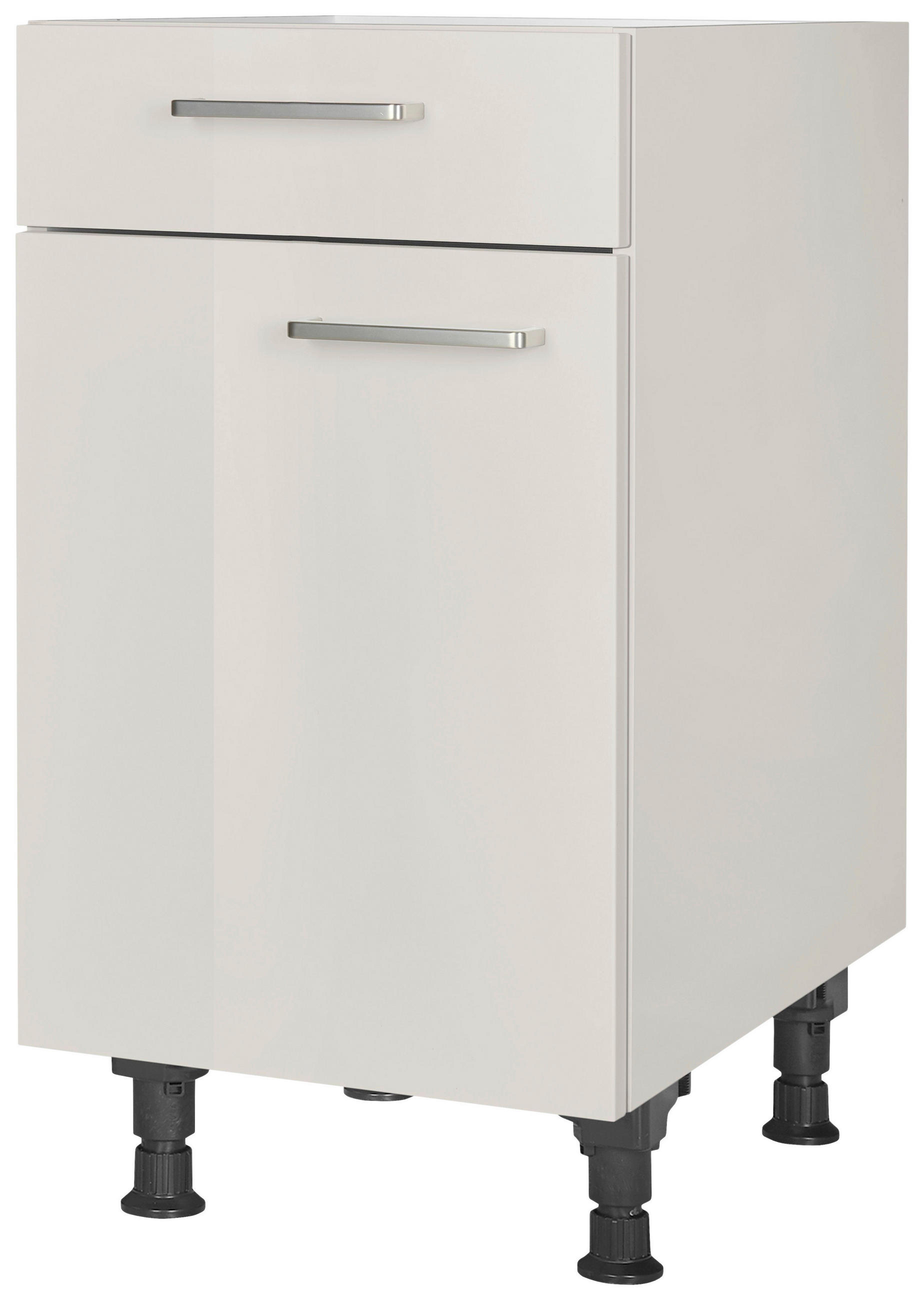 SCHUBKASTENUNTERSCHRANK 45/87/56 cm  in Hellgrau  - Edelstahlfarben/Hellgrau, MODERN, Holzwerkstoff/Metall (45/87/56cm) - Nobilia