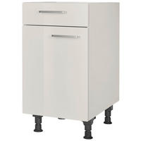 SCHUBKASTENUNTERSCHRANK 45/87/56 cm  in Hellgrau  - Edelstahlfarben/Hellgrau, MODERN, Holzwerkstoff/Metall (45/87/56cm) - Nobilia