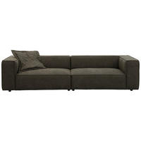 VIERSITZER-SOFA in Chenille Grün  - Schwarz/Grün, Design, Kunststoff/Textil (300/66/104cm) - W.Schillig