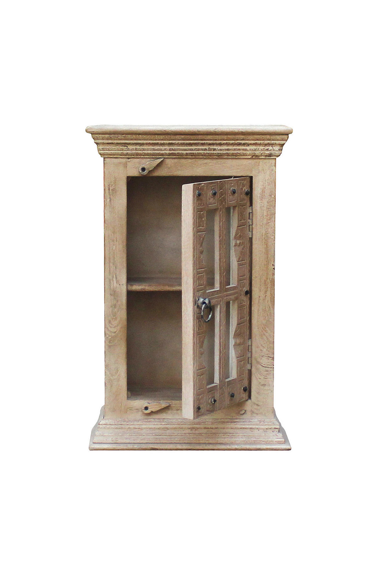 HÄNGESCHRANK 44/70/20 cm  - Naturfarben, Design, Glas/Holz (44/70/20cm) - MID.YOU