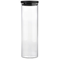 DÓZA NA POTRAVINY - černá/čiré, Basics, plast/sklo (9,5/31cm) - Homeware Profession.