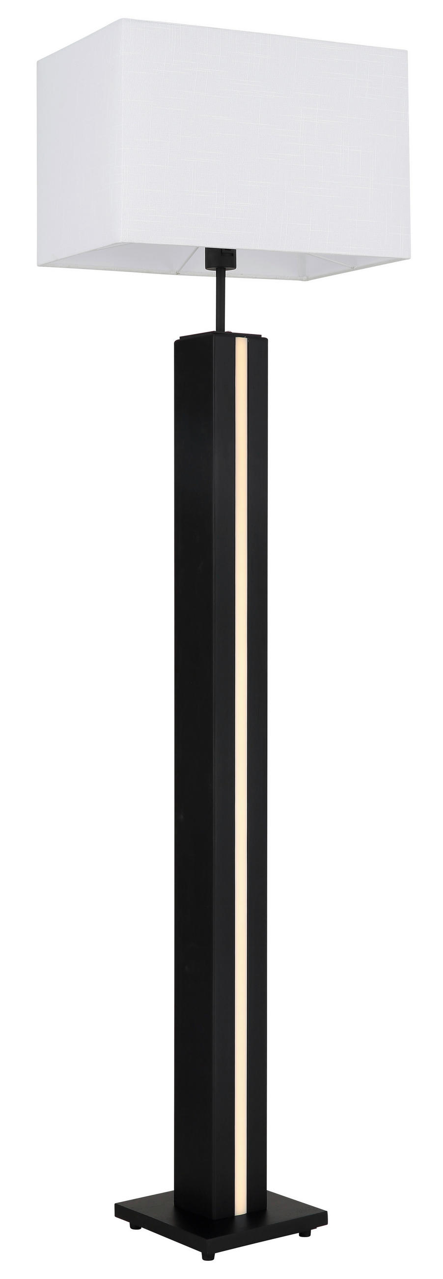 LED-STEHLEUCHTE Forest 40/27/150 cm  - Dunkelbraun/Schwarz, Design, Holzwerkstoff/Kunststoff (40/27/150cm) - Globo
