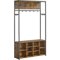 GARDEROBE  in 100/180/32 cm  - Schwarz/Braun, MODERN, Holzwerkstoff/Metall (100/180/32cm) - MID.YOU