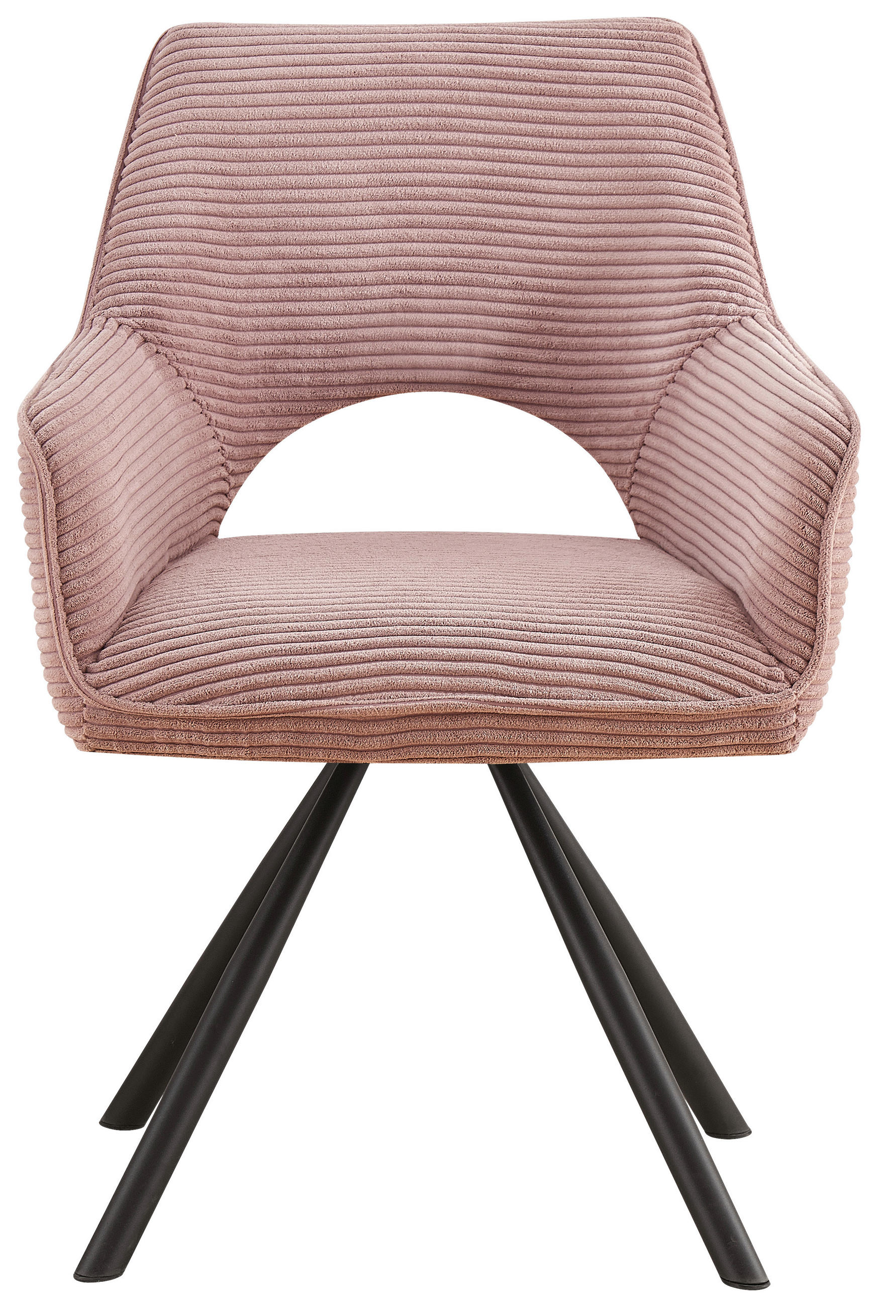 ŽIDLE S PODRUČKAMI, železo, manšestr, pink - pink/černá, Design, kov/textil (60/85/63cm) - Hom`in