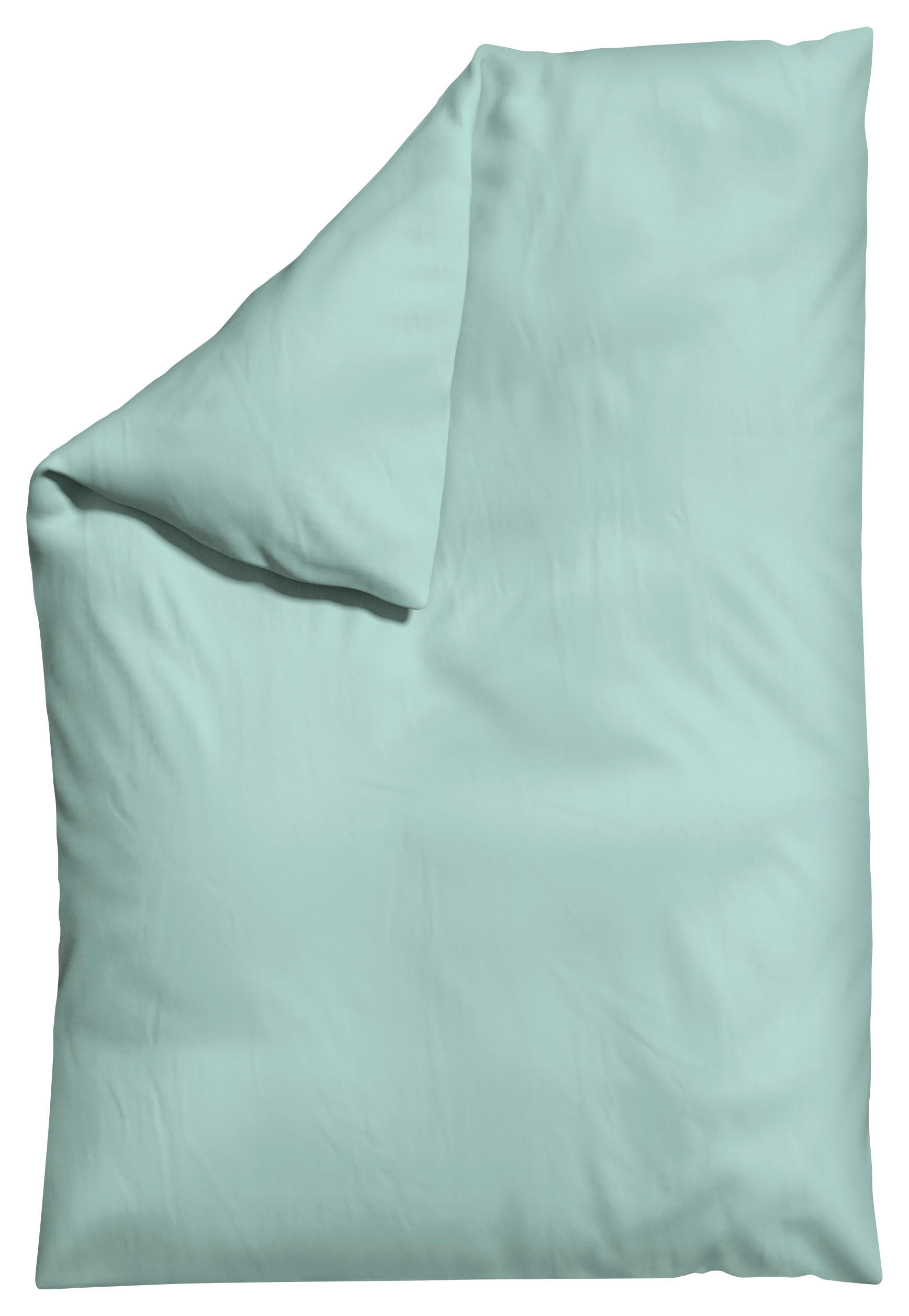 Schlafgut Bettdeckenbezug Woven Satin Pastellblau 135-140x200 cm