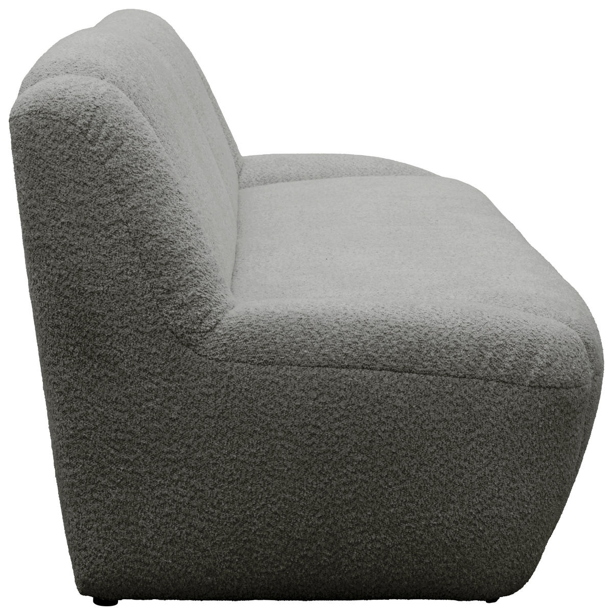 3-SITZER-SOFA 100 034 Chenille Graphitfarben  - Creme/Schwarz, MODERN, Kunststoff/Textil (197/82/93cm) - Livetastic