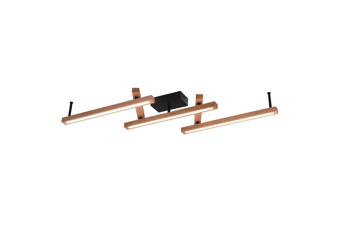 LED-DECKENLEUCHTE 36 W    180/13/10 cm  - Naturfarben, Basics, Holz (180/13/10cm) - Trio Leuchten