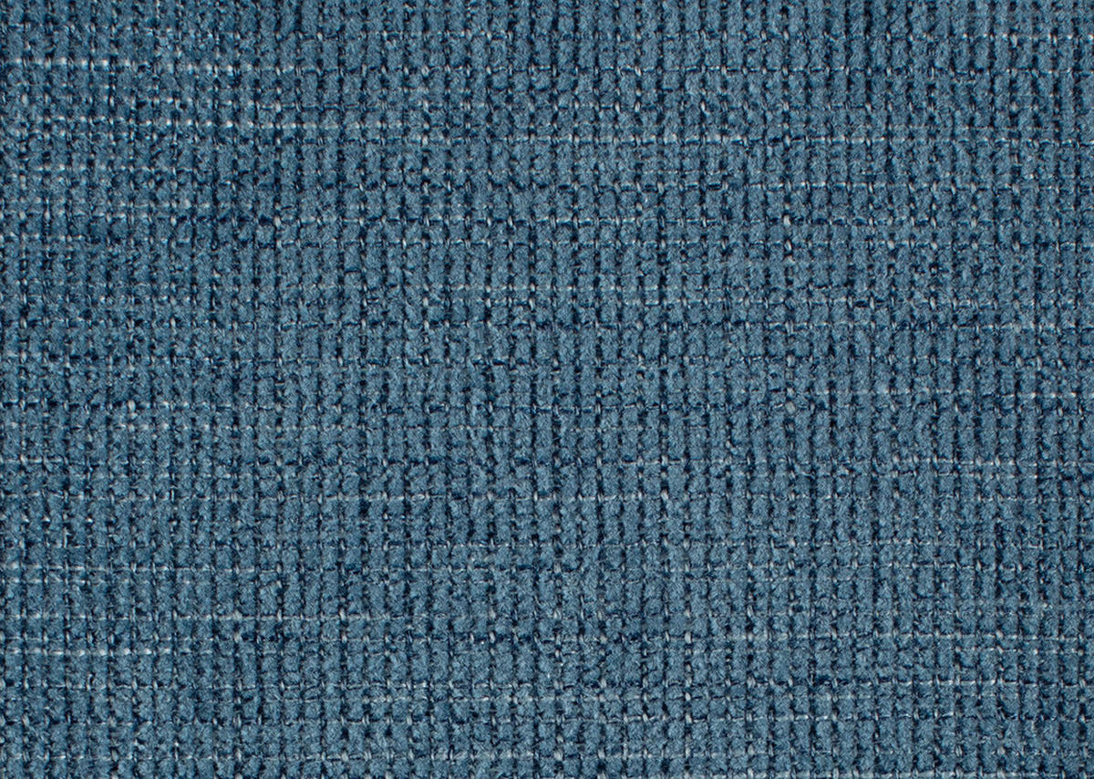 ECKSOFA in Webstoff Blau  - Blau/Schwarz, Design, Textil/Metall (206/256cm) - Beldomo System
