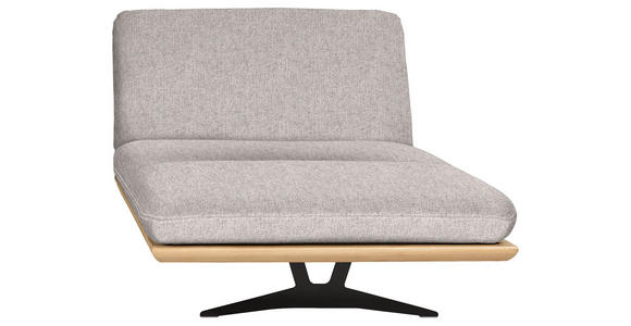 OTTOMANE Palermo in Webstoff Hellgrau, Beige  - Beige/Hellgrau, Design, Holz/Textil (114/92/165-218cm) - Dieter Knoll