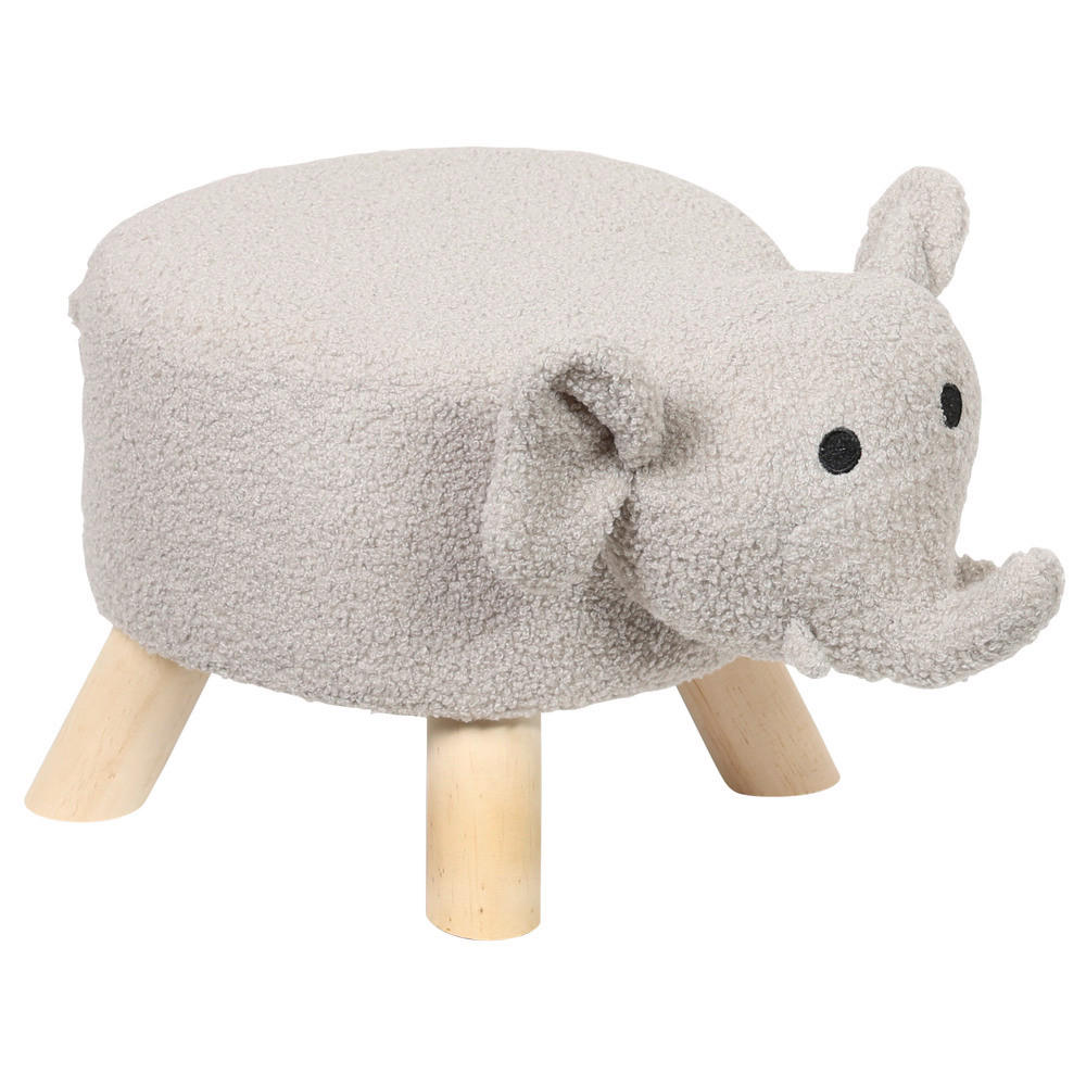 KINDERHOCKER Hellgrau  - Hellgrau/Kieferfarben, Basics, Holz/Textil (47/25/25cm) - Kesper