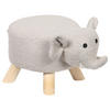 KINDERHOCKER Hellgrau  - Hellgrau/Kieferfarben, Basics, Holz/Textil (47/25/25cm) - Kesper