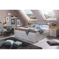 SÄNG MED FÖRVARING 160/200 cm  i vit   - vit, Modern, trämaterial (160/200cm) - Rauch Möbel