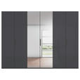 DREHTÜRENSCHRANK 301/235/61 cm,  in Graphitfarben, 6-türig  - Graphitfarben, Basics, Glas/Holzwerkstoff (301/235/61cm) - Novel