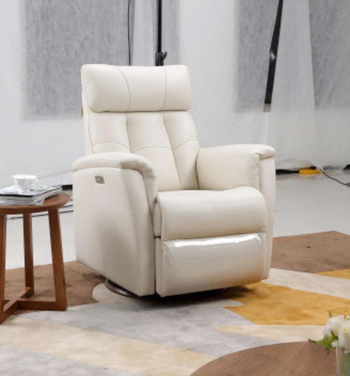 FERNSEHSESSEL in Lederlook Beige  - Beige/Schwarz, Konventionell, Leder/Kunststoff (82/107/94cm) - Cantus