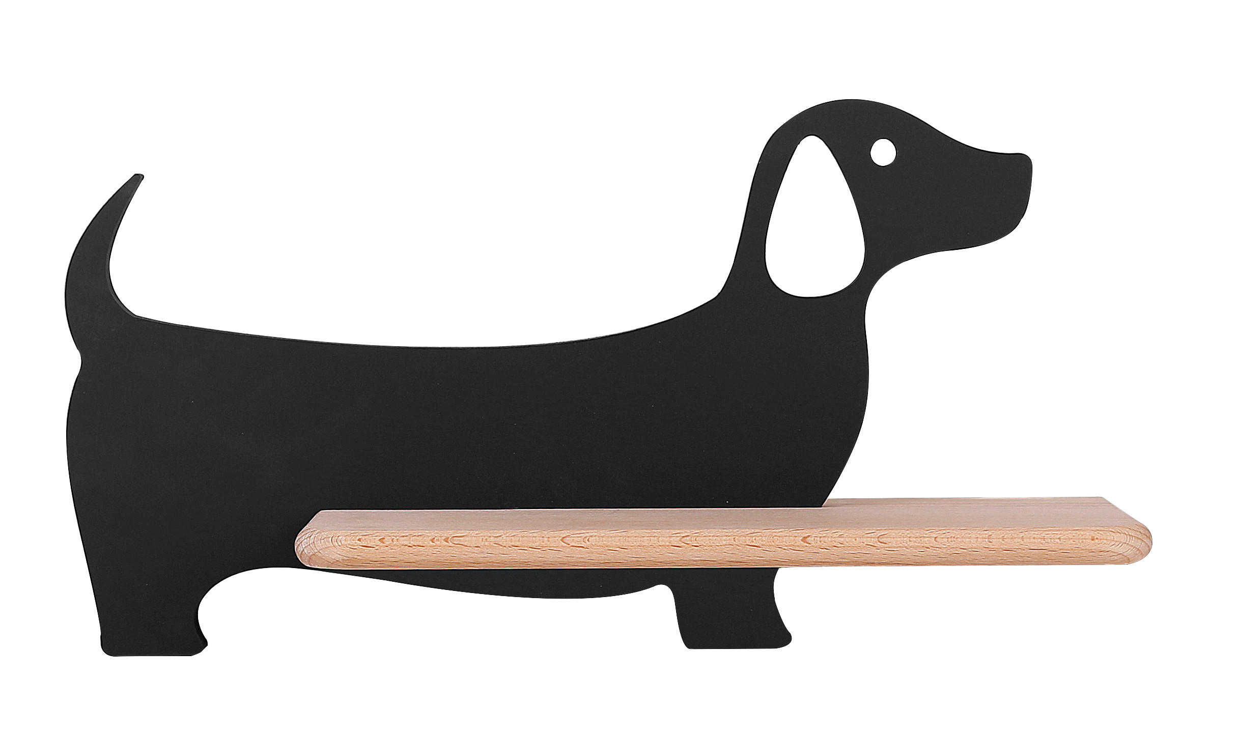 DJEČJA ZIDNA SVJETILJKA Dog  - crna, Konvencionalno, drvni materijal/drvo (36.5/12/18.5cm)