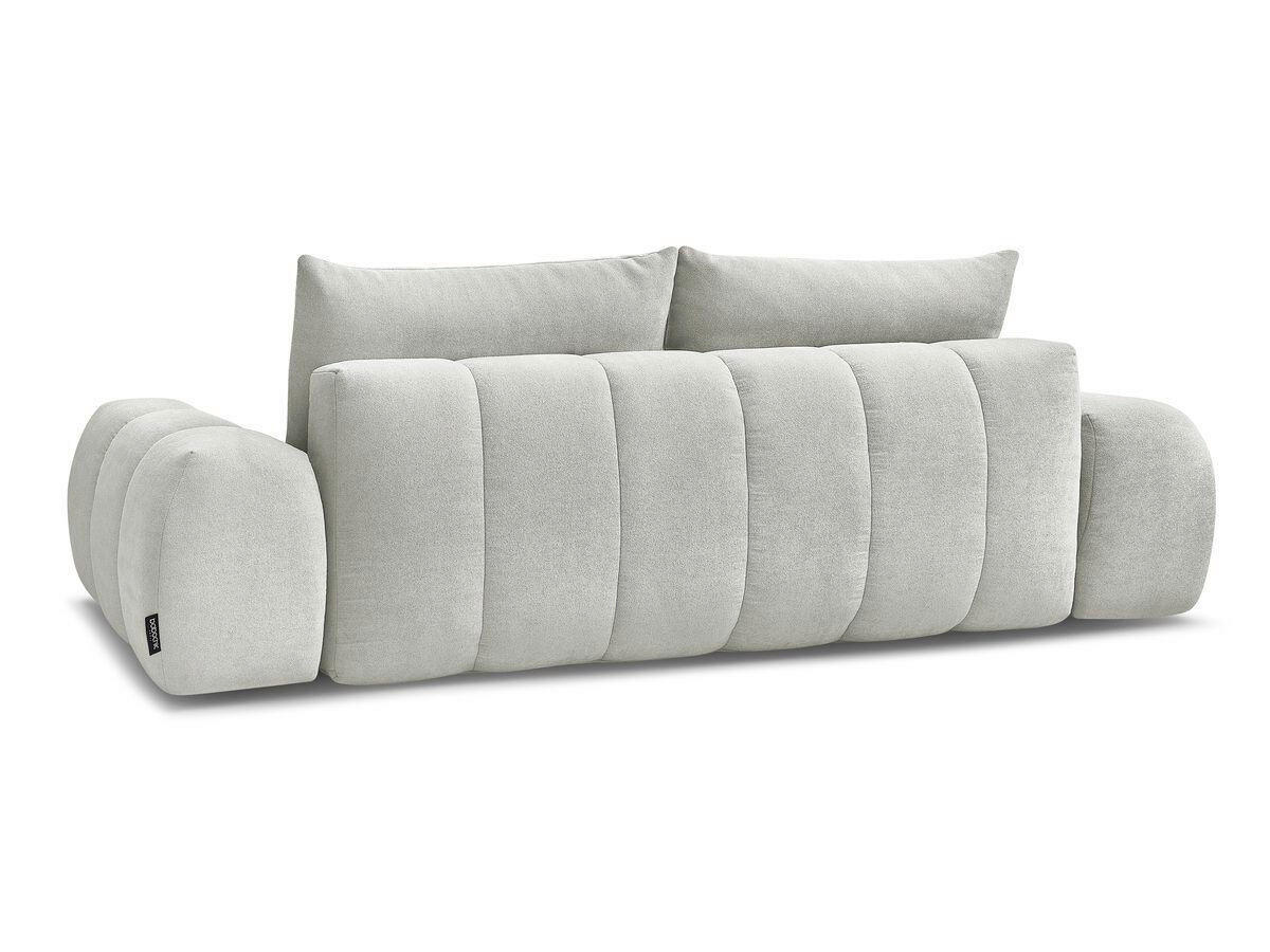 3-SITZER-SOFA EVEREST Struktur Hellgrau  - Hellgrau/Schwarz, MODERN, Kunststoff/Textil (278/90/115cm)