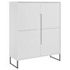 HIGHBOARD  in 101/125/38 cm  - Weiss/Schwarz, Konventionell, Holzwerkstoff/Metall (101/125/38cm) - Hom`in