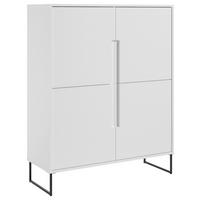 HIGHBOARD  in 101/125/38 cm  - Weiss/Schwarz, Konventionell, Holzwerkstoff/Metall (101/125/38cm) - Hom`in