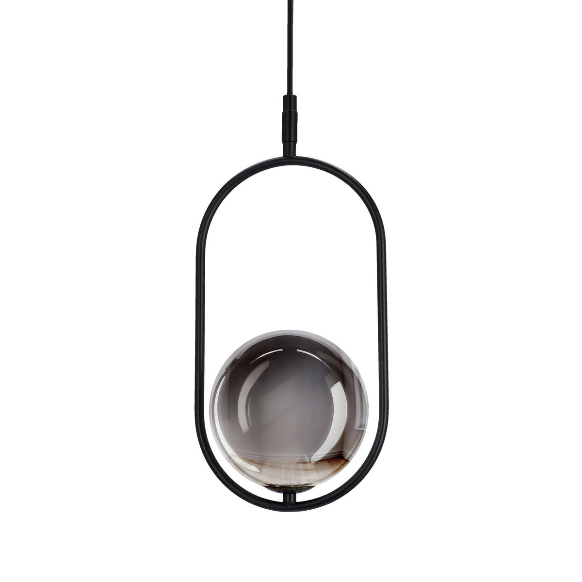 PENDELLEUCHTE 18.5/14/120 cm  - Graphitfarben/Schwarz, Design, Metall (18.5/14/120cm)
