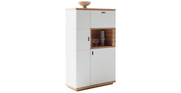 HIGHBOARD Weiß, Wildeiche  90/150/37 cm  - Wildeiche/Anthrazit, Design, Holz/Holzwerkstoff (90/150/37cm) - Novel