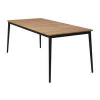 GARTENTISCH  - Dunkelgrau/Teakfarben, ROMANTIK / LANDHAUS, Holz/Metall (200/90/74cm) - Ambia Garden