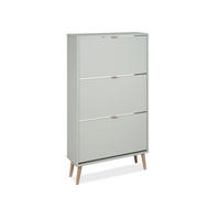 SCHUHKIPPER - Pastellgrün/Braun, Design, Holz/Holzwerkstoff (70/125/24cm) - MID.YOU