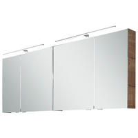 SPIEGELSCHRANK 150,4/70/16 cm  - Chromfarben/Eichefarben, KONVENTIONELL, Glas/Holzwerkstoff (150,4/70/16cm) - Sadena