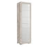 GARDEROBENSCHRANK Hochglanz Eichefarben, Weiß - Eichefarben/Alufarben, Basics, Holzwerkstoff/Kunststoff (58,4/198,4/36,3cm) - CARRYHOME