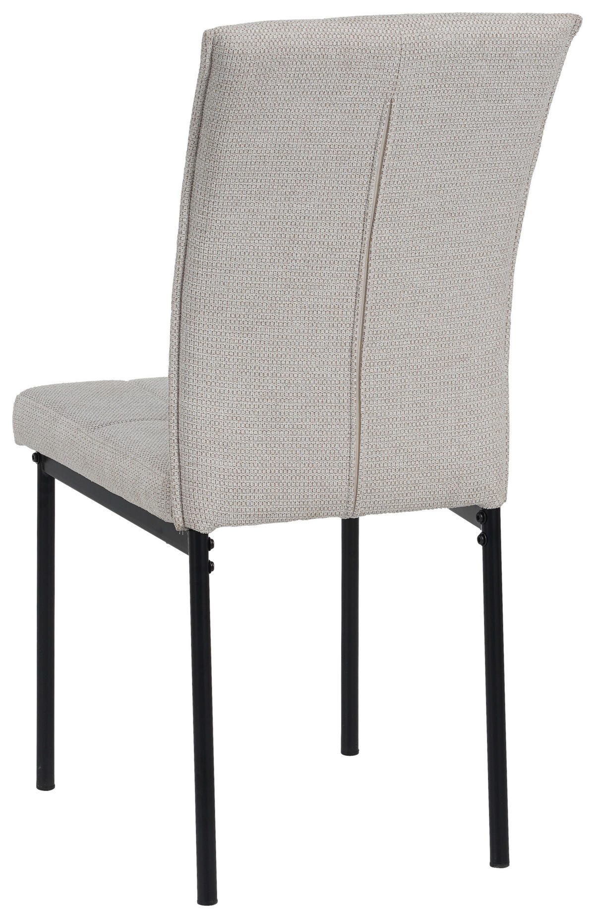 STUHL Mikrofaser Schwarz, Beige  - Beige/Schwarz, KONVENTIONELL, Textil/Metall (44/96/61cm) - MID.YOU