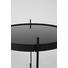 BEISTELLTISCH rund Schwarz - Schwarz, Design, Glas/Metall (43/45cm)