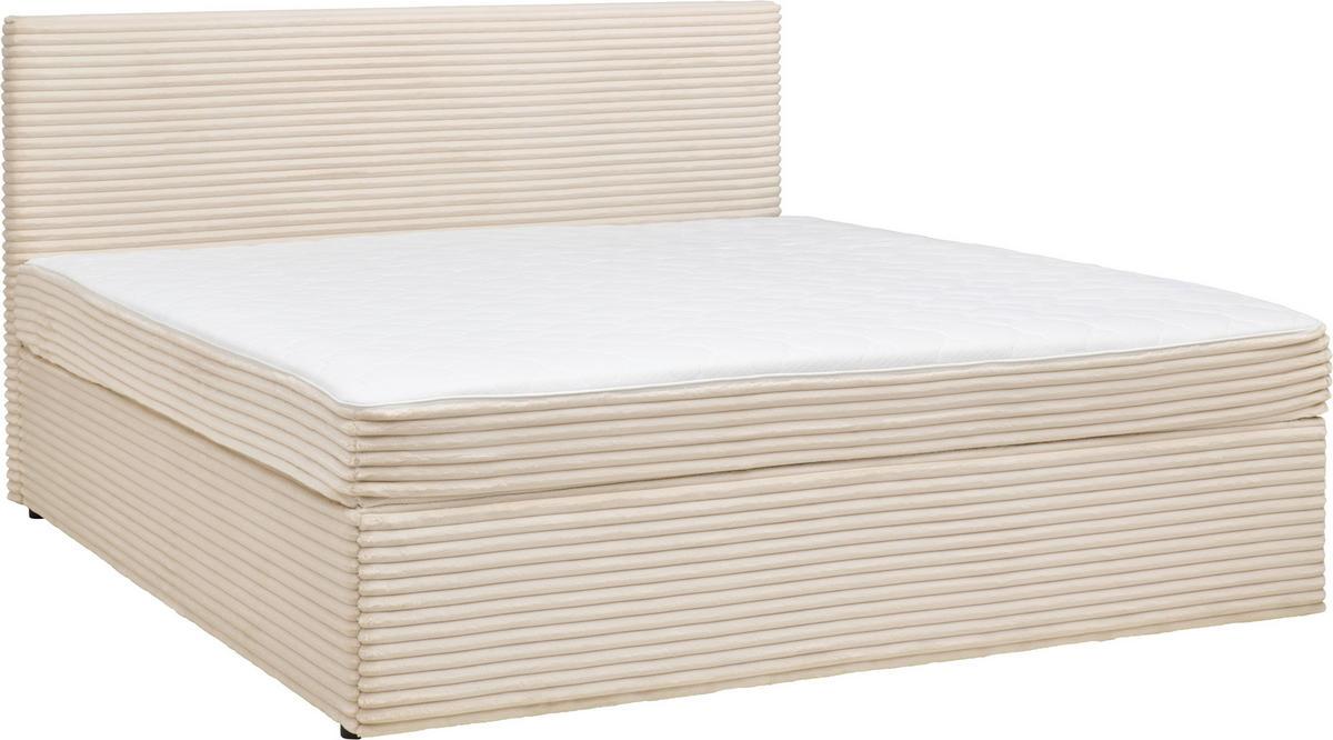 BOXBETT 180/200 cm,  in Beige,  - Beige, MODERN, Holz/Textil (180/200cm) - MID.YOU