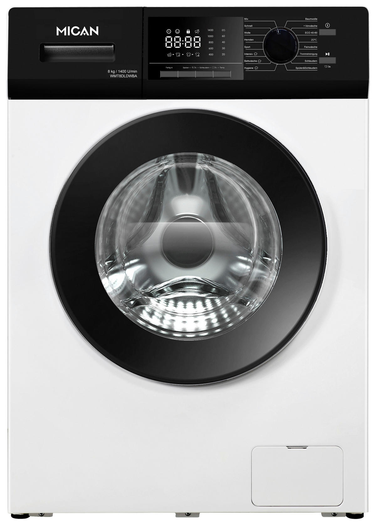 WASCHMASCHINE WMT8DLDWBA  - Weiß, Basics, Glas/Keramik (52/59,5/85cm) - Mican