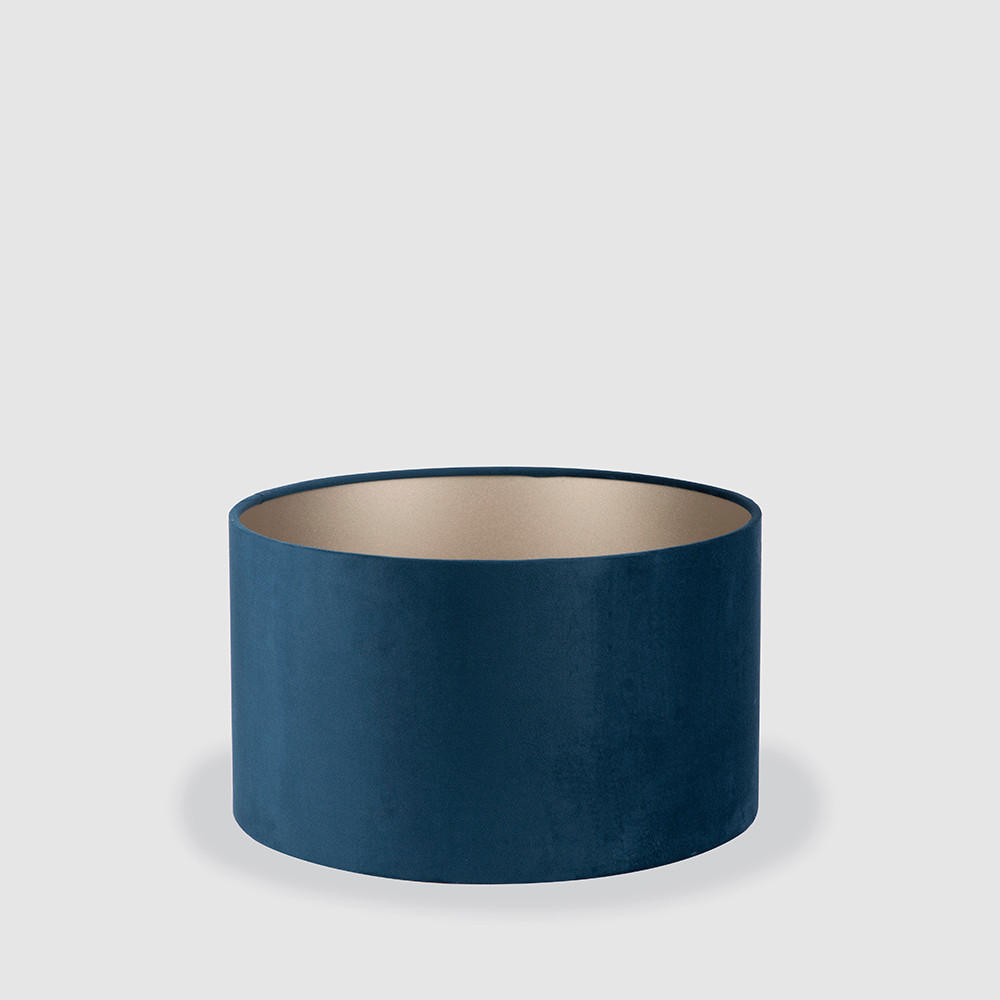 LEUCHTENSCHIRM 35/24 cm   - Dunkelblau, Basics, Textil/Metall (35/24cm)
