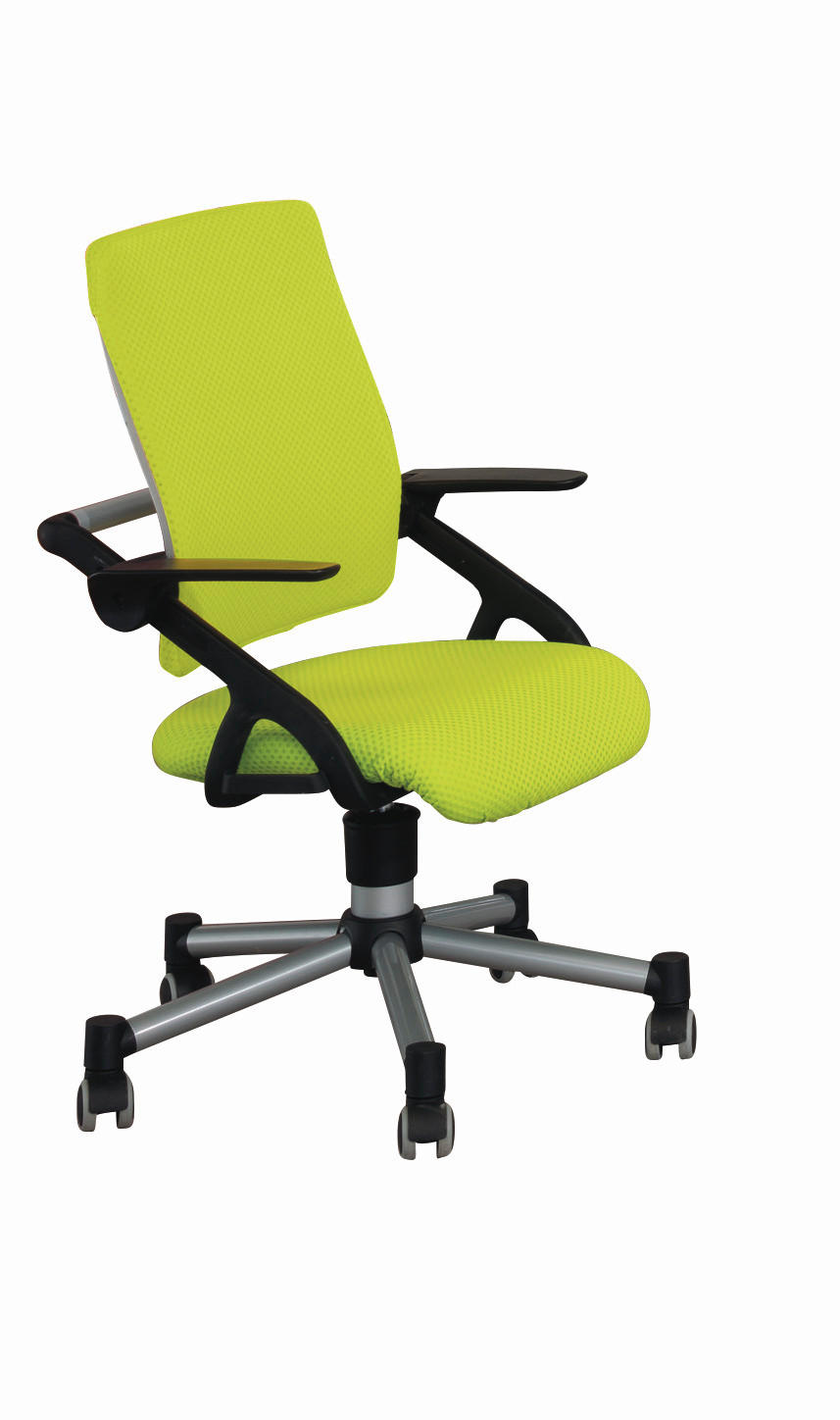 JUGENDDREHSTUHL - Limette/Silberfarben, Basics, Kunststoff/Textil (58/83-97/60cm) - Paidi