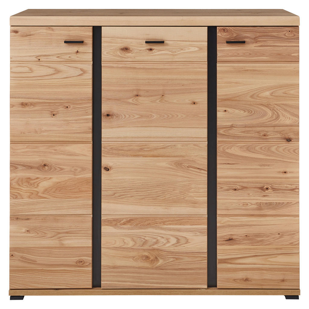 Linea Natura VYSOKÁ KOMODA, jaseň, farba jaseňa, dub artisan, 124/120/42 cm