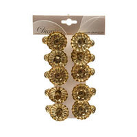 BAUMKERZENHALTER Goldfarben  - Goldfarben, Basics, Metall (5/3,5cm)