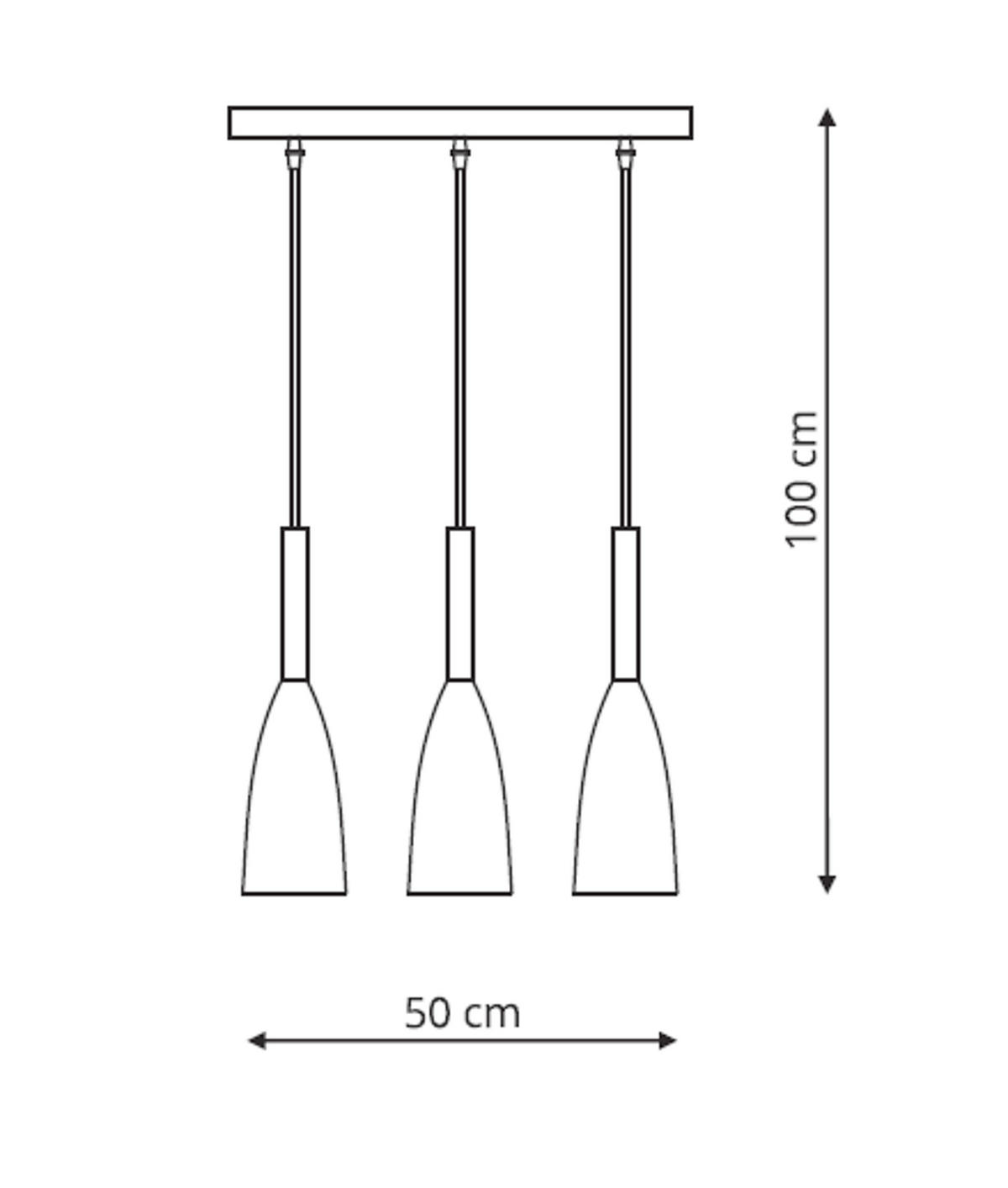 HÄNGELEUCHTE Solin 100/50/10 cm  - Weiß, Design, Metall (100/50/10cm)
