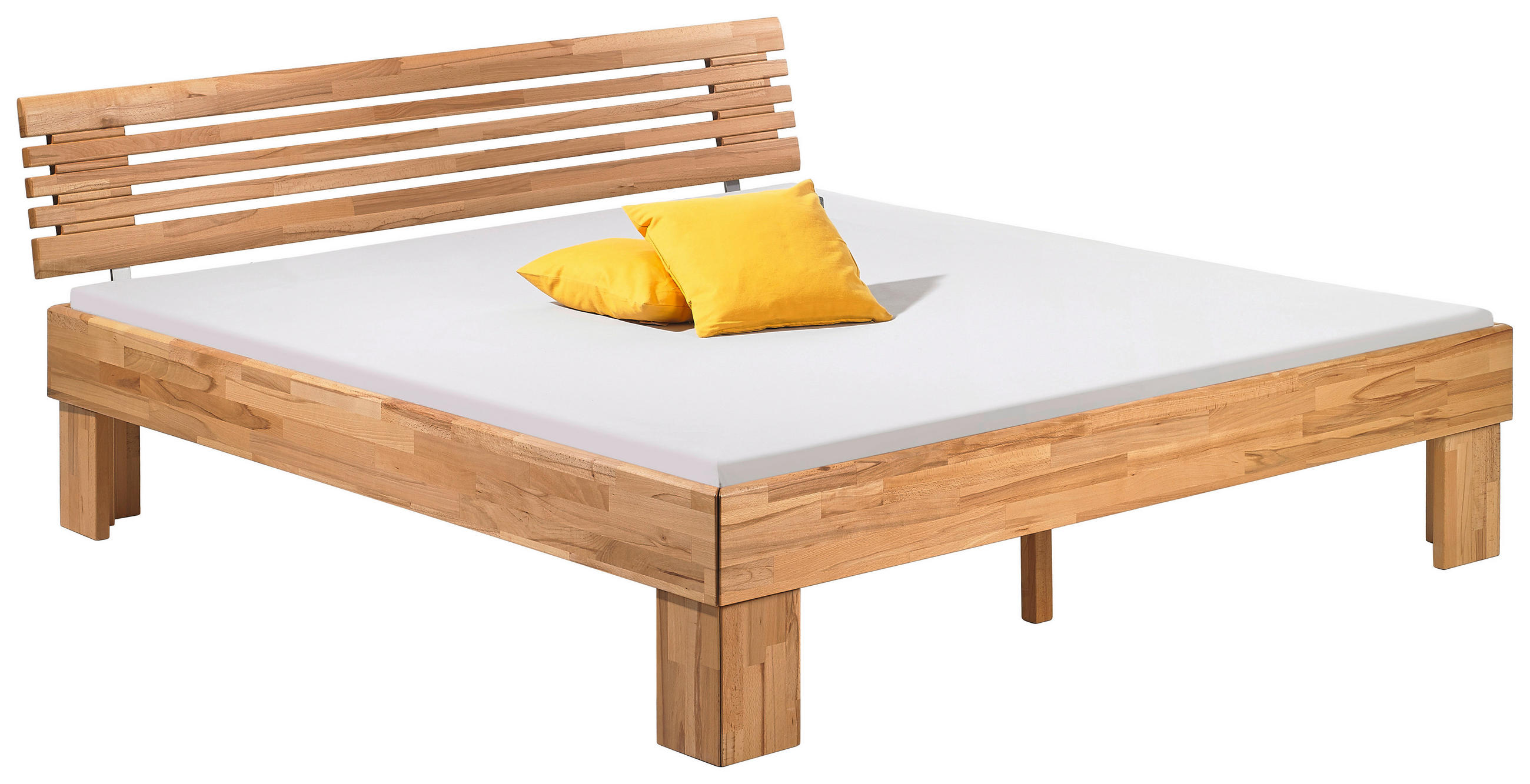 BETT 180/200 cm  in Buchefarben  - Buchefarben, Design, Holz (180/200cm) - Hasena