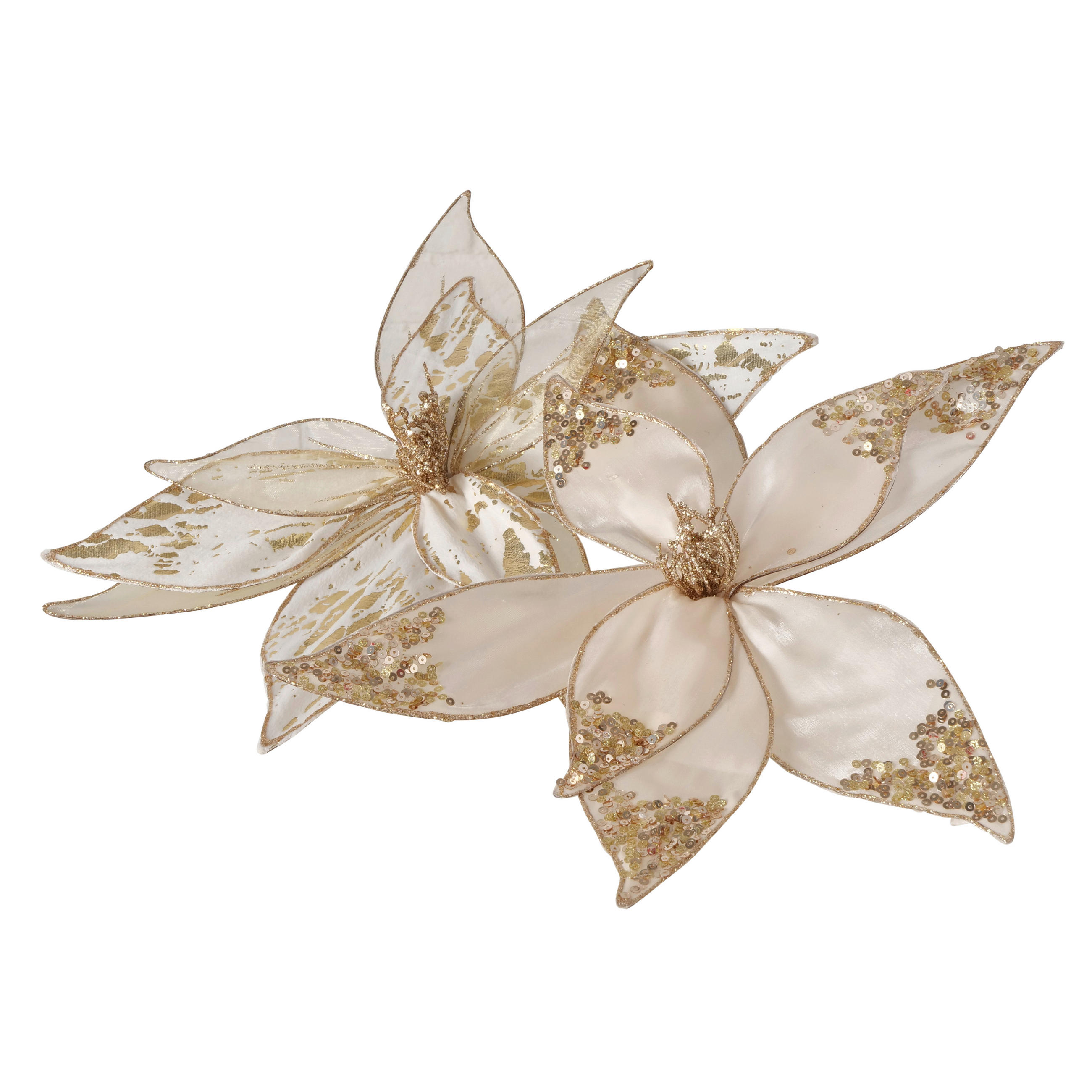 DEKOCLIP  - Goldfarben/Weiß, LIFESTYLE, Textil/Metall (20/20/5cm)