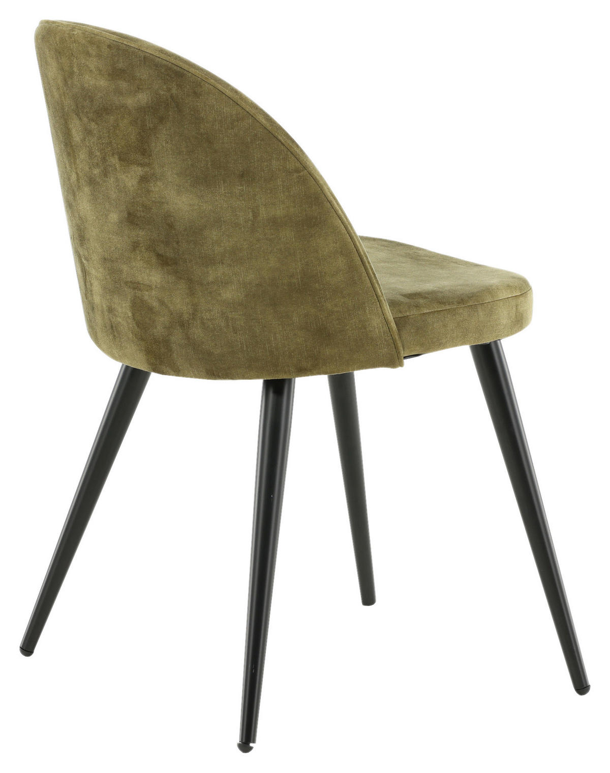 STUHL-SET 2 Stück  in Stahl Samt Metall, Textil  - Schwarz/Grün, Design, Textil/Metall (57/76.5/50cm) - Livetastic