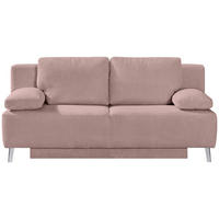SCHLAFSOFA Cord Rosa  - Chromfarben/Rosa, Modern, Textil/Metall (197/92/88cm) - Novel