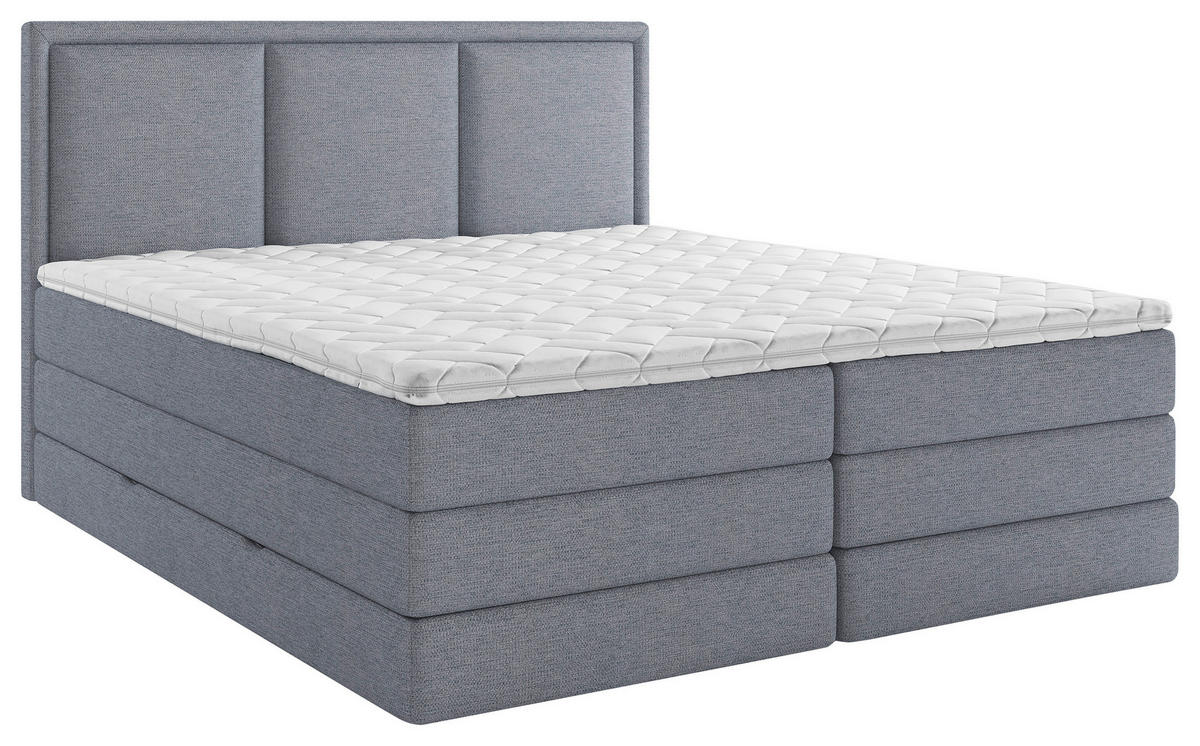 BOXSPRING KREVET    160/200 cm  - plava, Design, tekstil/plastika (160/200cm) - MID.YOU