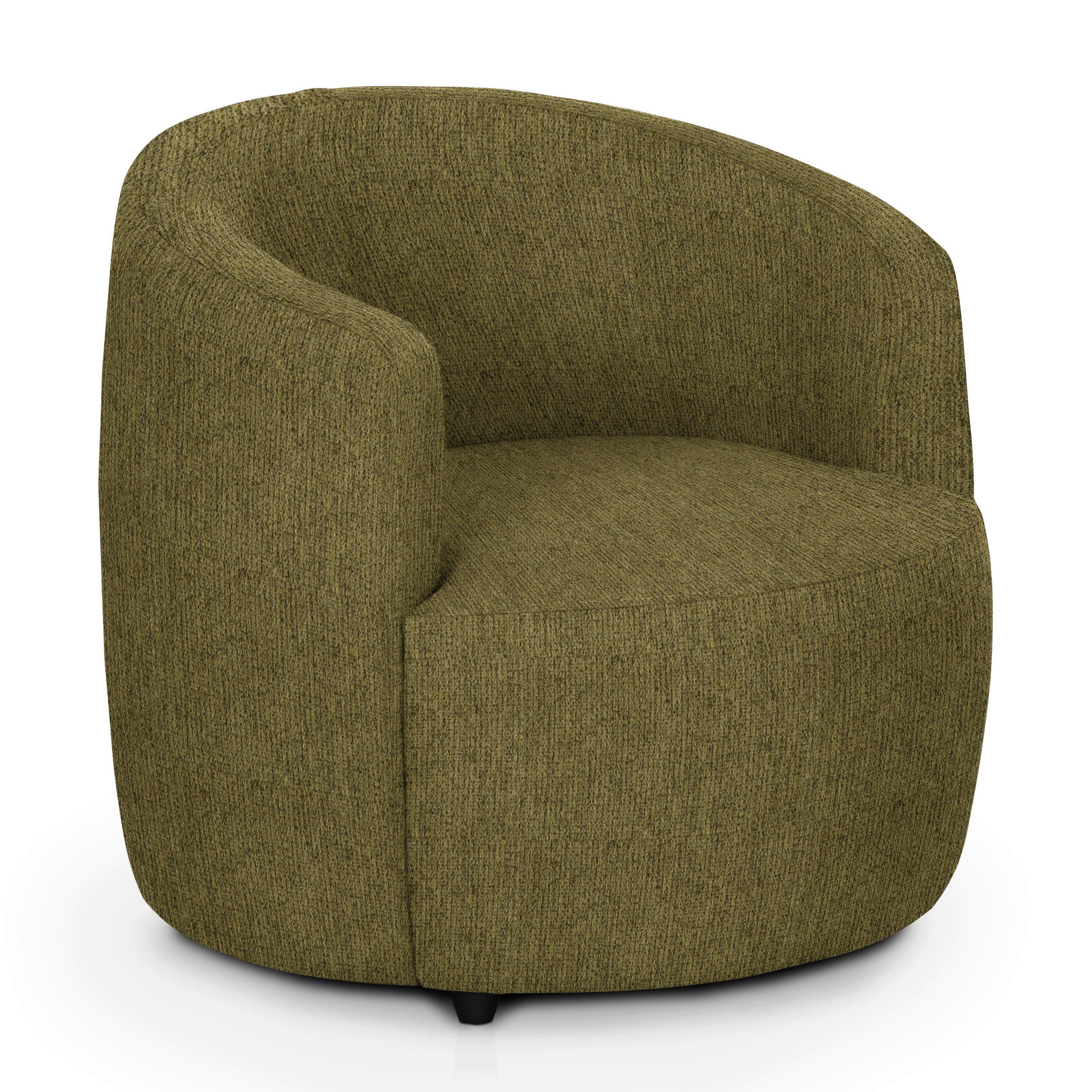 COCKTAILSESSEL in Chenille Olivgrün  - Schwarz/Olivgrün, Design, Kunststoff/Textil (81/74/81cm) - Livetastic