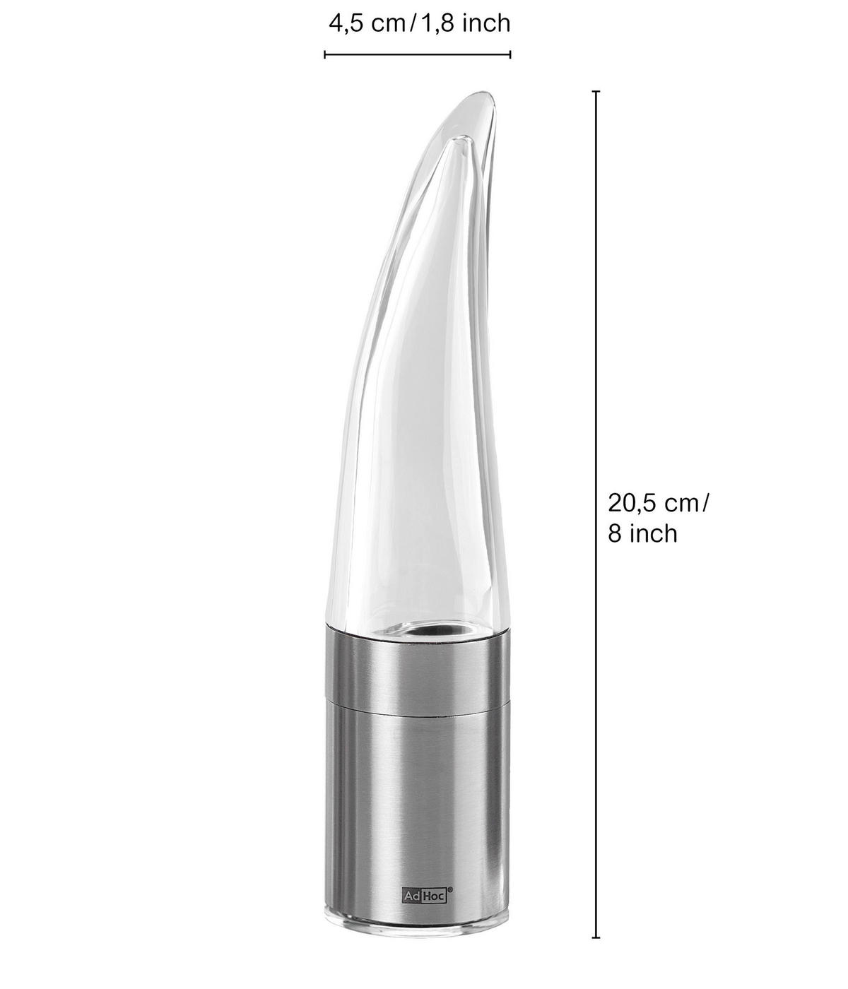 CHILISCHNEIDER PEPE  - Edelstahlfarben, Design, Keramik/Metall (4,5/20,5cm) - AdHoc