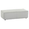 HOCKER in Leder Grau  - Schwarz/Grau, Modern, Leder/Kunststoff (120/39/60cm) - W.Schillig